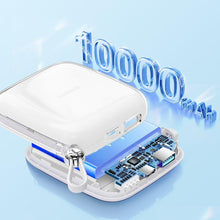 Заредете изображение във визуализатора на галерията – Joyroom power bank 10000mAh Jelly Series 22.5W with built-in USB C cable white (JR-L002)

