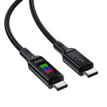 Заредете изображение във визуализатора на галерията – Acefast C7-03 USB-C USB-C 100W 1.2m cable with display - black
