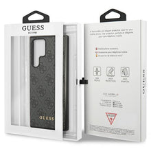 Заредете изображение във визуализатора на галерията – Guess GUHCS23LG4GFGR S23 Ultra S918 grey/grey hardcase 4G Metal Gold Logo
