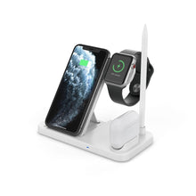 Заредете изображение във визуализатора на галерията – Wireless charger qi 4in1 10w w30 white - TopMag
