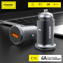 Заредете изображение във визуализатора на галерията – Foneng Car charger C15 - USB - 20W 4A silver

