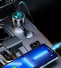 Заредете изображение във визуализатора на галерията – Choetech fast car charger 130W 2xUSB-C + USB-A black (TC0011)
