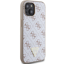 Заредете изображение във визуализатора на галерията – Original Case GUESS hardcase 4G Triangle Metal Logo GUHCP15SPG4GPH for Iphone 13/14/15 white
