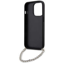 Заредете изображение във визуализатора на галерията – Original Pouch KARL LAGERFELD hardcase Saffiano Monogram Chain KLHCP14LSACKLHPG for Iphone 14 Pro silver
