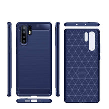 Заредете изображение във визуализатора на галерията – Carbon Case Flexible Cover TPU Case for Huawei P30 Pro blue
