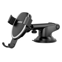 Заредете изображение във визуализатора на галерията – Choetech gravity car holder with built-in wireless charger black (T536-S)
