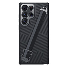 Заредете изображение във визуализатора на галерията – Nillkin Strap Case for Samsung Galaxy S23 Ultra armored case with a wrist strap black
