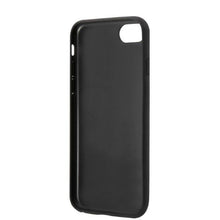 Заредете изображение във визуализатора на галерията – Karl Lagerfeld KLHCI8SAKICKCBK iPhone 7/8 / SE 2020 / SE 2022 black/black hardcase Saffiano Karl&amp;Choupette Head

