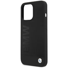 Заредете изображение във визуализатора на галерията – Case BMW BMHCP13LSLBLBK iPhone 13 Pro / 13 6.1" black/black hardcase Silicone Signature Logo
