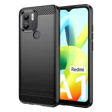 Заредете изображение във визуализатора на галерията – Carbon Case case for Xiaomi Redmi A1+ flexible silicone carbon cover black
