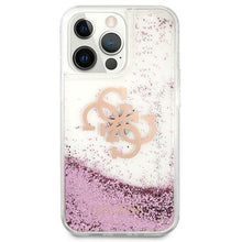 Заредете изображение във визуализатора на галерията – Guess GUHCP13LLG4GPI iPhone 13 Pro / 13 6,1" różowy/pink hardcase 4G Big Liquid Glitter
