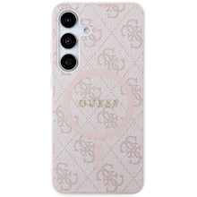 Заредете изображение във визуализатора на галерията – Guess 4G Collection Leather Metal Logo MagSafe Case for Samsung Galaxy S24 - Pink
