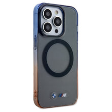 Заредете изображение във визуализатора на галерията – Original Case BMW Gradient Bumper MagSafe Hardcase BMHMP15XHTGE for Iphone 15 Pro Max Grey
