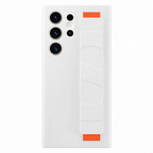 Заредете изображение във визуализатора на галерията – Samsung Silicone Grip Cover Case for Samsung Galaxy S23 Ultra silicone case with wrist strap white (EF-GS918TWEGWW)
