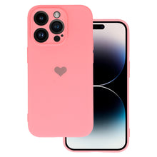 Заредете изображение във визуализатора на галерията – Vennus Silicone Heart Case for Iphone 14 Pro Max design 1 pink
