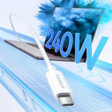 Заредете изображение във визуализатора на галерията – Baseus CB000068 USB-C - USB-C cable 240W PD 8K 60Hz 1m - white
