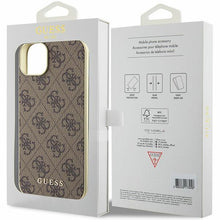 Заредете изображение във визуализатора на галерията – Guess GUHCP15SGF4GBR iPhone 15 6.1" brown/brown hardcase 4G Charms Collection
