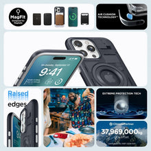 Заредете изображение във визуализатора на галерията – SPIGEN Classic C1 Mag compatible with MagSafe for IPHONE 15 PRO graphite
