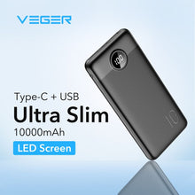 Заредете изображение във визуализатора на галерията – Power bank veger veger l11 - 10 000mah lcd black (w1087)
