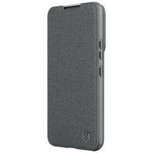 Заредете изображение във визуализатора на галерията – Nillkin Qin Cloth Pro Case for Samsung Galaxy S23+ Flip Cover Camera Cover Gray
