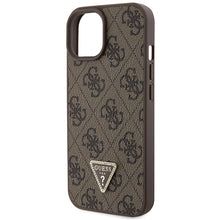 Заредете изображение във визуализатора на галерията – Original Case GUESS hardcase Crossbody 4G Metal Logo GUHCP15MP4TDSCPW for Iphone 15 Plus brown
