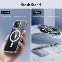 Заредете изображение във визуализатора на галерията – ESR CLASSIC KICKSTAND HALOLOCK MAGSAFE IPHONE 15 CLEAR
