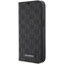 Заредете изображение във визуализатора на галерията – Karl Lagerfeld KLBKP14LSAKLHPK iPhone 14 Pro 6.1" bookcase black/black Saffiano Monogram
