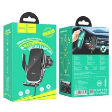 Заредете изображение във визуализатора на галерията – HOCO car holder with wireless charging automatic 15W Enlightener CA202 black
