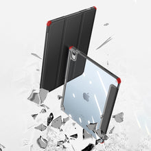 Заредете изображение във визуализатора на галерията – Dux Ducis Toby case for iPad 10.9'' 2022 (10 gen.) cover with space for Apple Pencil stylus smart cover stand blue
