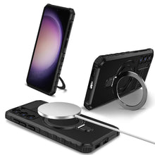 Заредете изображение във визуализатора на галерията – Tel Protect Armor Magsafe Metal Ring Case for Samsung Galaxy S23 black
