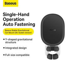 Заредете изображение във визуализатора на галерията – Baseus car holder to air vent stable gravitational black suwx000001 - TopMag
