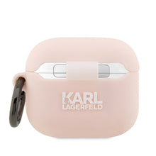 Заредете изображение във визуализатора на галерията – Original case KARL LAGERFELD KLA3RUNIKP for Apple Airpods 3 (3D Sil NFT Karl / pink)
