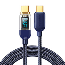 Заредете изображение във визуализатора на галерията – Joyroom USB C - USB C 100W cable for fast charging and data transfer 1.2 m blue (S-CC100A4)
