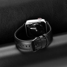 Заредете изображение във визуализатора на галерията – DUX DUCIS YA - genuine leather strap for Apple Watch 38/40/41mm black
