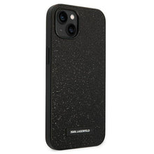 Заредете изображение във визуализатора на галерията – Original faceplate case karl lagerfeld klhcp14sg2elk за iphone 14 (solid glitter plaque logo / black)
