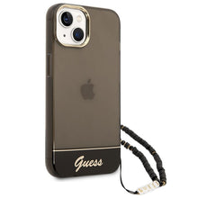 Заредете изображение във визуализатора на галерията – Original faceplate case guess guhcp14shgcohk for iphone 14 (iml electro cam w. strap translucent / black)

