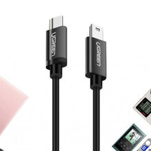 Заредете изображение във визуализатора на галерията – Ugreen US242 USB-C (male) / mini USB (male) cable 1 m - black
