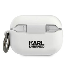 Заредете изображение във визуализатора на галерията – Karl Lagerfeld KLACAPSILRSGWH AirPods Pro cover biały/white Silicone RSG
