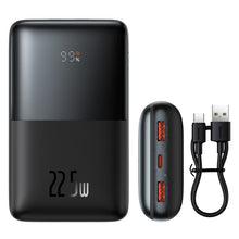 Заредете изображение във визуализатора на галерията – Baseus Baseus Pro 20000mAh 22.5W Black Powerbank with USB Type A - USB Type C 3A 0.3m cable (PPBD040301)
