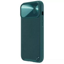 Заредете изображение във визуализатора на галерията – Nillkin CamShield S Leather Magnetic Case for Iphone 14 Pro Max green
