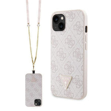 Заредете изображение във визуализатора на галерията – Guess GUHCP14XP4TDSCPP case for iPhone 14 Pro Max 6.7" - pink Crossbody 4G Metal Logo
