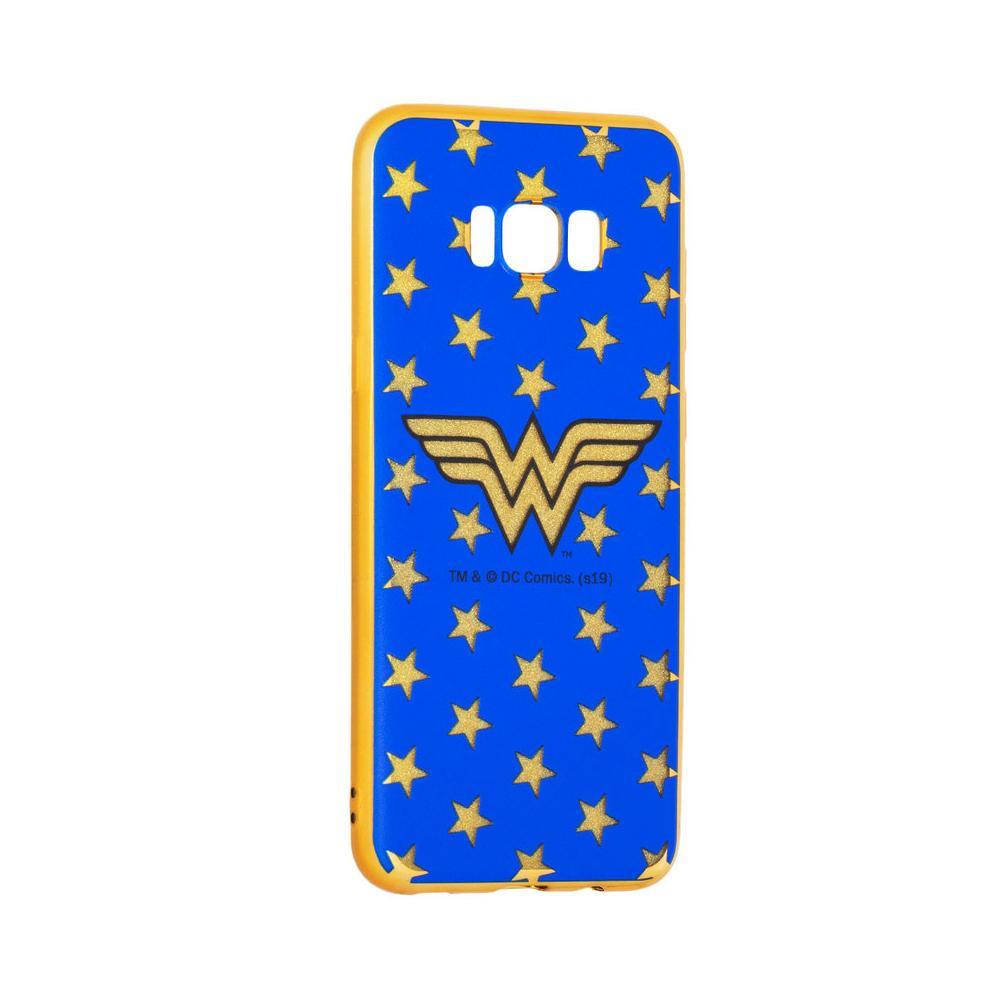 Гръб с лиценз за samsung galaxy s8 plus wonder woman electo-glitter златен (015) - само за 7.99 лв