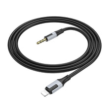 Заредете изображение във визуализатора на галерията – Borofone Cable BL19 Creator - jack 3,5mm to Lightning - 1 metre black
