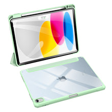 Заредете изображение във визуализатора на галерията – Dux Ducis Toby case for iPad 10.9'' 2022 (10 gen.) cover with space for Apple Pencil stylus smart cover stand green
