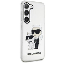 Заредете изображение във визуализатора на галерията – Karl Lagerfeld KLHCS23SHNKCTGT S23 S911 transparent hardcase Gliter Karl&amp;Choupette

