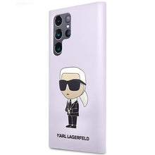 Заредете изображение във визуализатора на галерията – Karl Lagerfeld KLHCS23LSNIKBCU Sam S23 S918 Ultra hardcase purple/purple Silicone Ikonik
