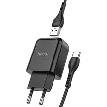 Заредете изображение във визуализатора на галерията – HOCO travel charger USB 2A N2 Vigour black
