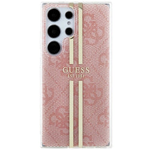 Заредете изображение във визуализатора на галерията – Guess IML 4G Gold Stripe case for Samsung Galaxy S24 Ultra - pink
