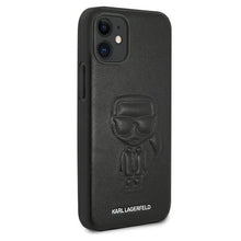 Заредете изображение във визуализатора на галерията – Karl Lagerfeld KLHCP12SPCUIKBK iPhone 12 mini 5,4" czarny/black hardcase Karl Ikonik Outline
