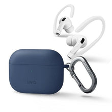Заредете изображение във визуализатора на галерията – Uniq case Nexo AirPods Pro 2 gen + Ear Hooks Silicone blue/caspian blue
